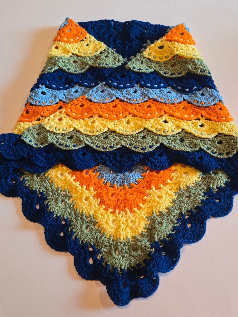 Handmade Crochet Virus Shawl Wrap - Picture 6 of 11